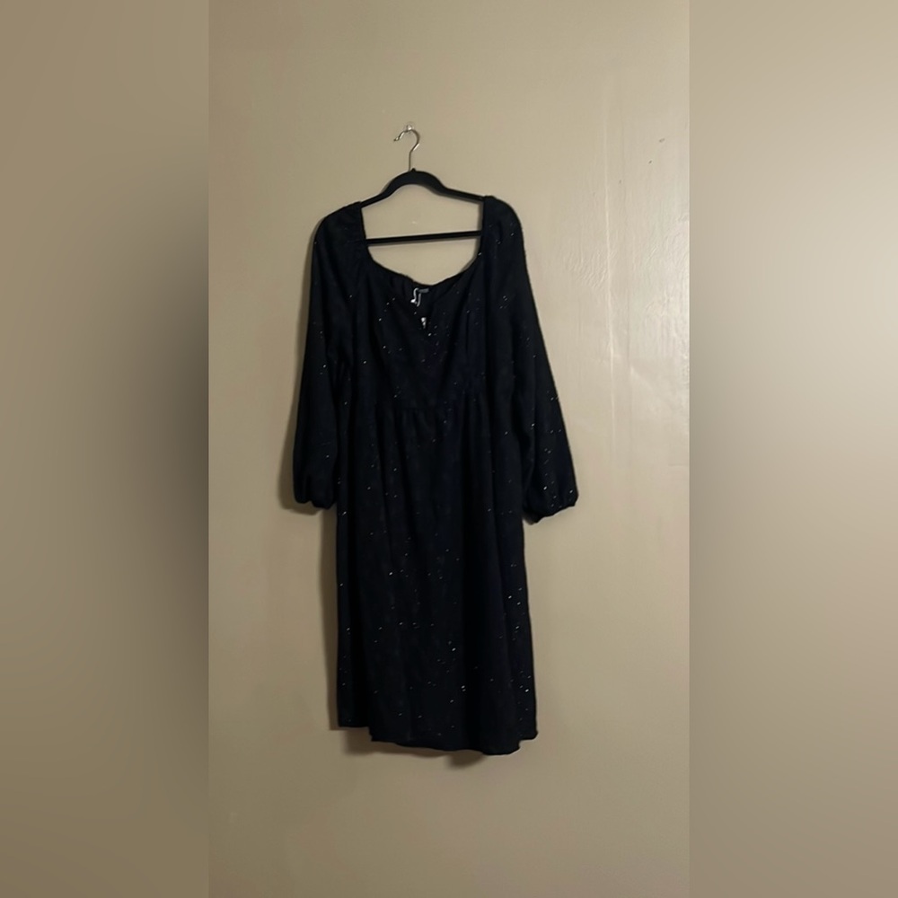 Bloomchic Black Shimmer/Sparkle Textured Material Evening/Cocktail Dress Sz18-20